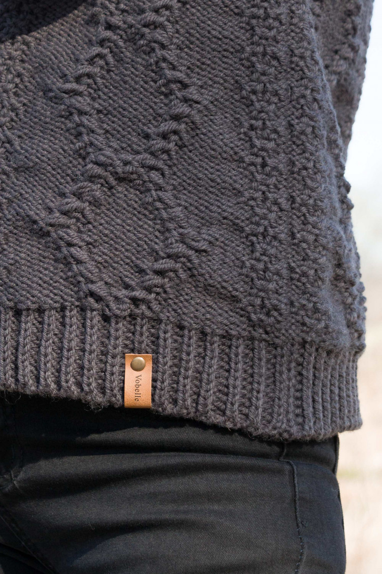 Round Neck Knit Vest - Dark Gray