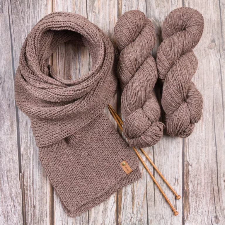 100% Merino Wool Mens Knit Scarf