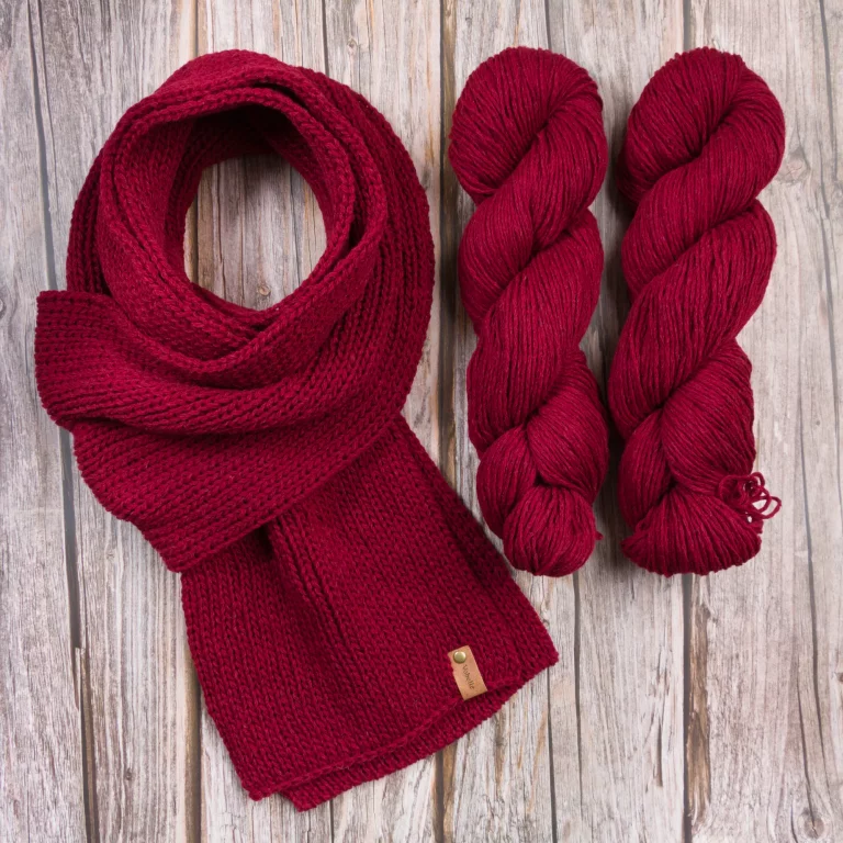 100% Merino Wool Mens Knit Scarf