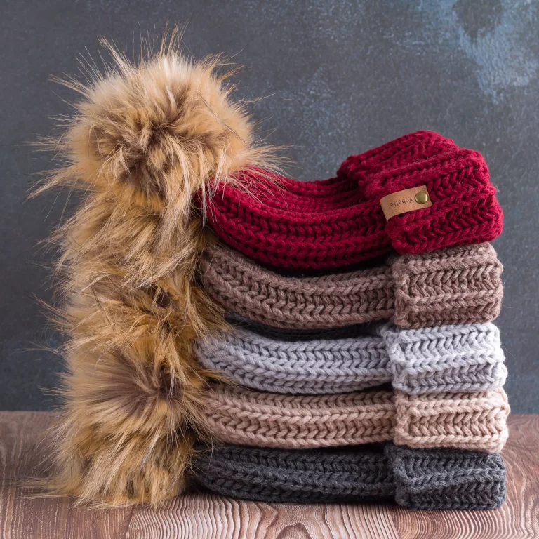 Fisherman's Rib Beanie with Folded Hem and Pom Pom - Camel