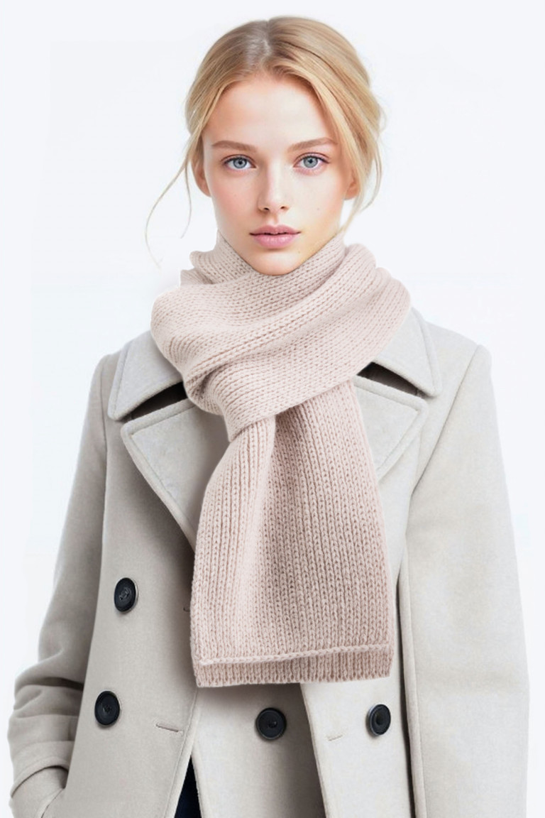 Merino Wool Womens Knit Scarf