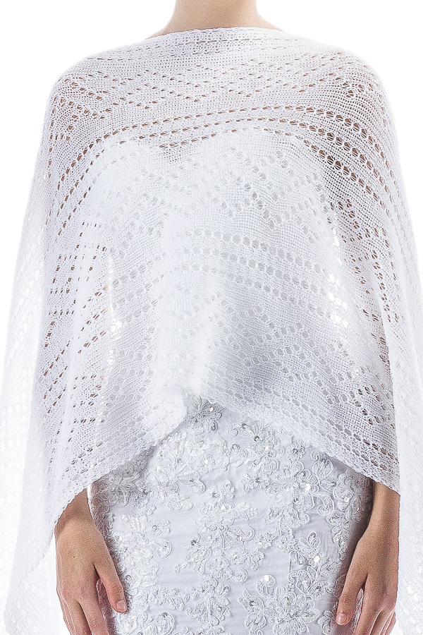 bridesmaid white shawl