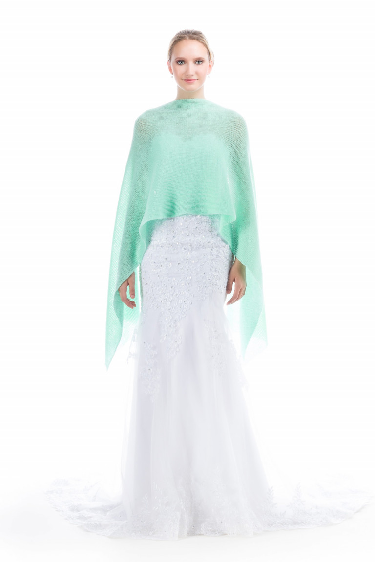 Lightweight Sheer Shawl Wrap - Mint Green