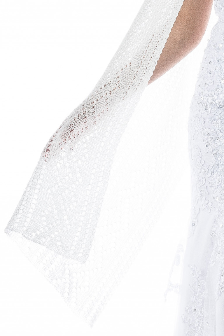 Lace Wedding Shawl for Bride Bridesmaids - Ivory