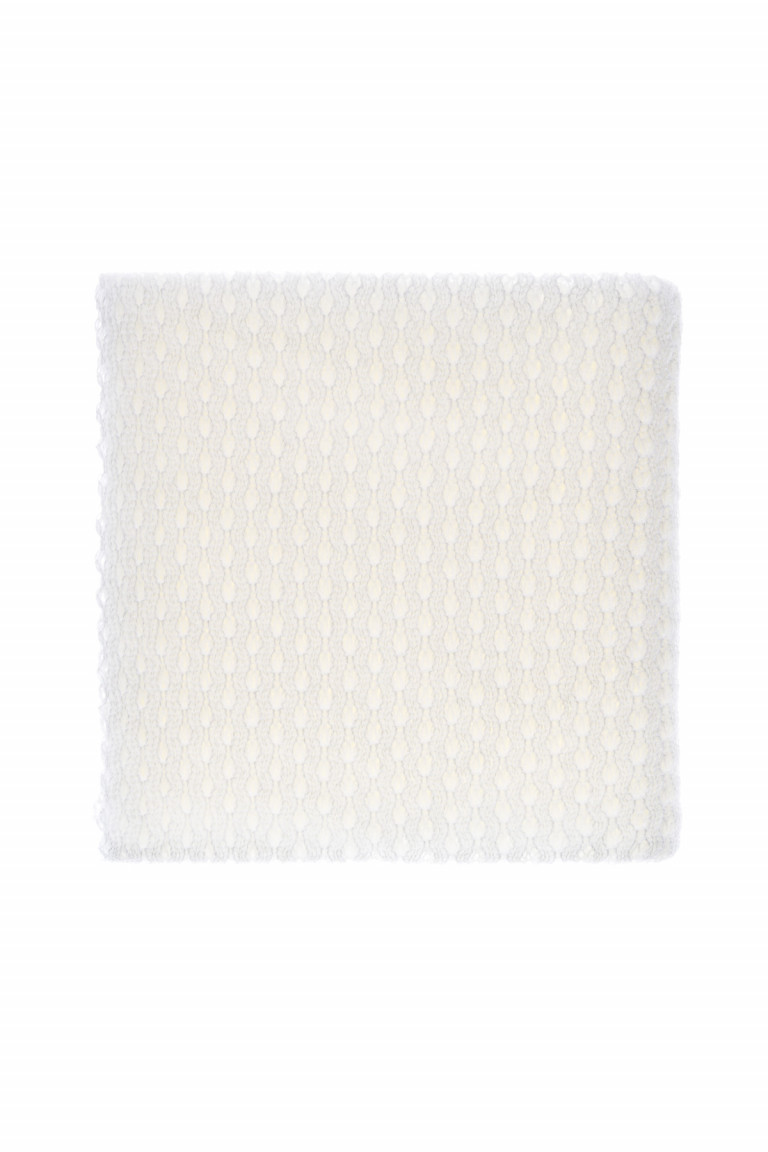 Knitted Lace Wedding Shawl Wrap - Ivory