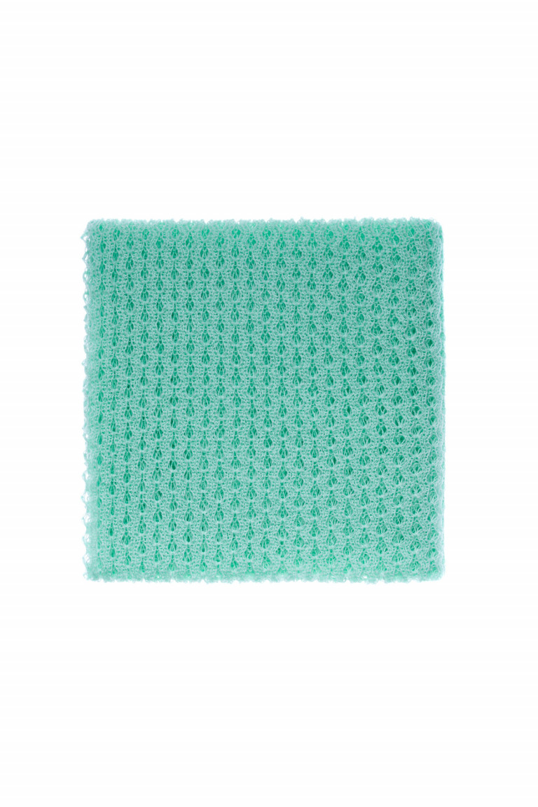 Special occasion Shawl Rose Bud Lace Patterned - Mint Green