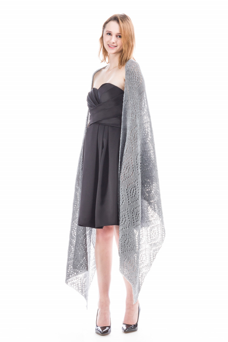 Luxury Wedding Shawl for Bride Bridesmaids - Gray